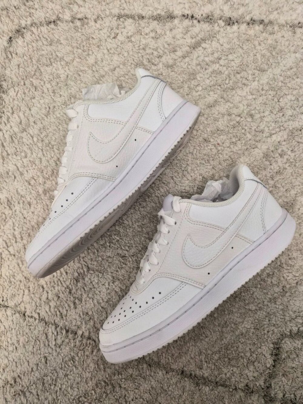 Nike Court Vision Low Next Nature Triple White Sneakers
